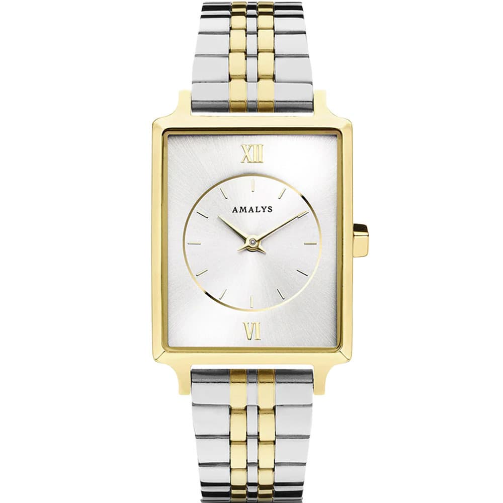 Amalys Montre Amalys Collection Hepburn en Acier et PVD Bicolore Argenté et Doré