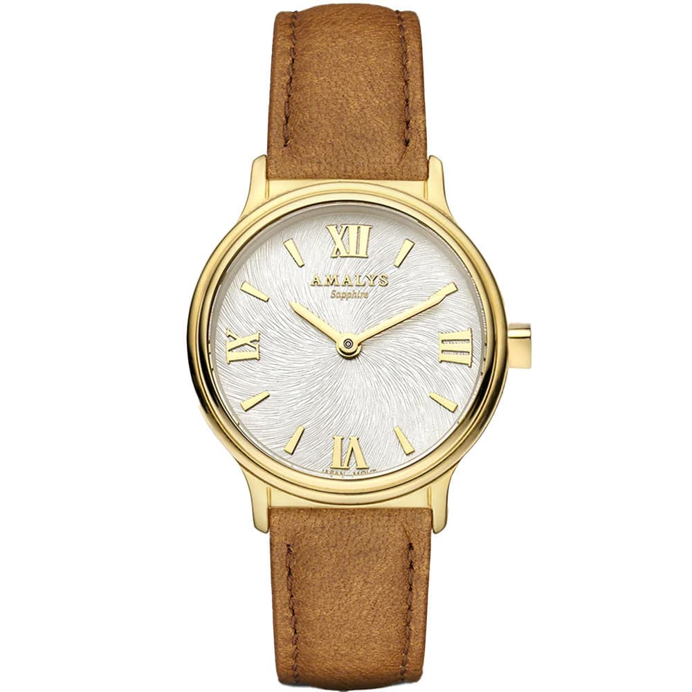 Amalys Montre Amalys Collection Watson 28 mm en Cuir Marron