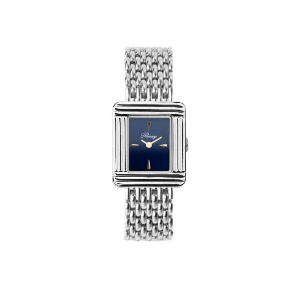 Poiray Montre Poiray Ma Première Acier Cadran Bleu Métal 15mm Grain de Riz