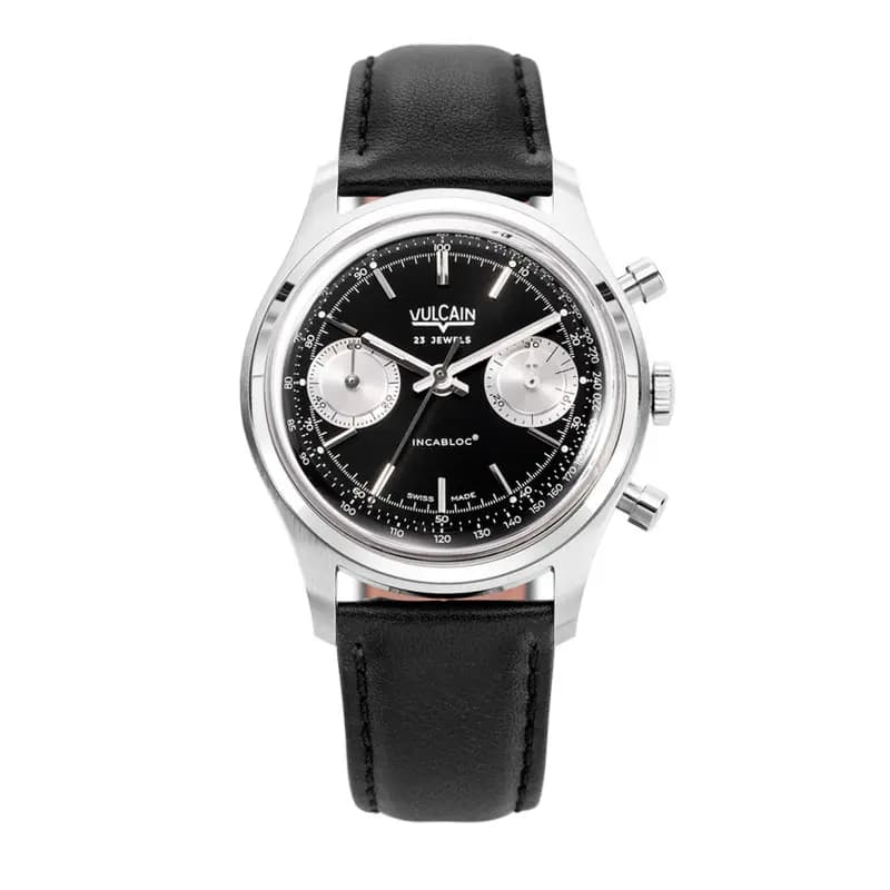 Vulcain Montre Chronograph Black & Silver 38mm 640109A00