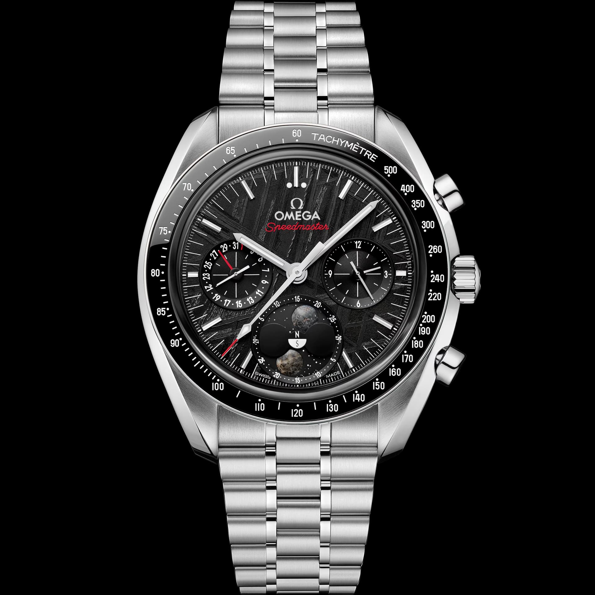Omega Speedmaster 43 mm, acier sur acier
