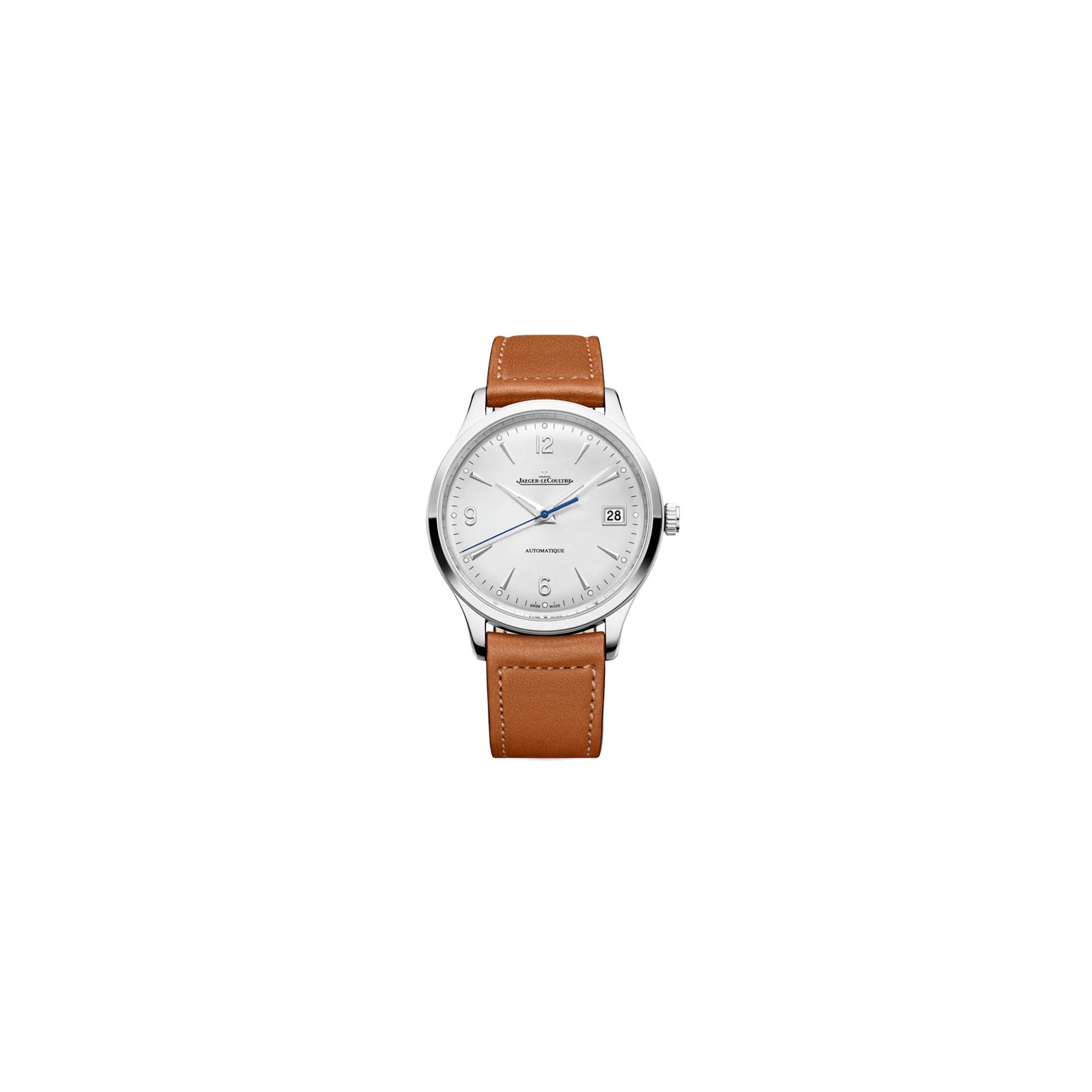 Jaeger-LeCoultre Montre Jaeger-LeCoultre Master Control date automatique acier bracelet cuir 40 mm