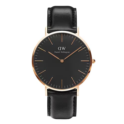 Daniel Wellington Montre Homme DANIEL WELLINGTON en Cuir Noir