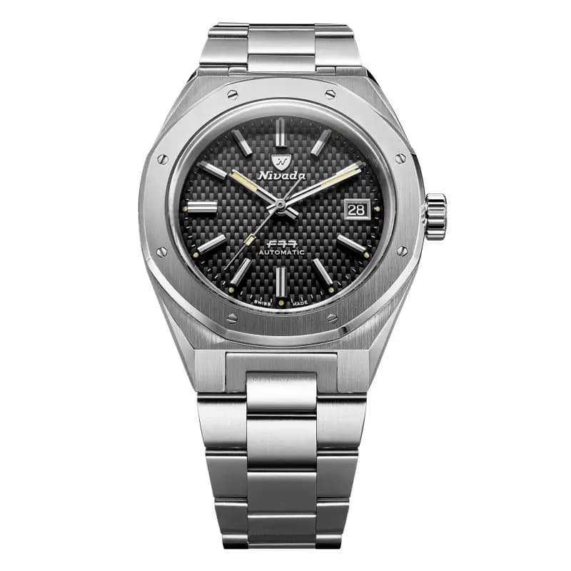 Nivada Grenchen Montre F77 41 Black Date 69041A77A