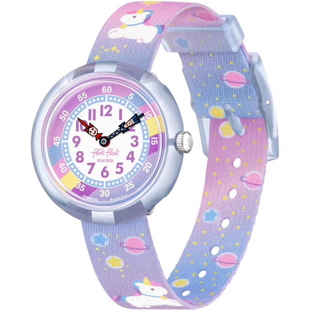 Flik Flak Montre Flik Flak Collection Cuddly Unicorn en Biosource Violet