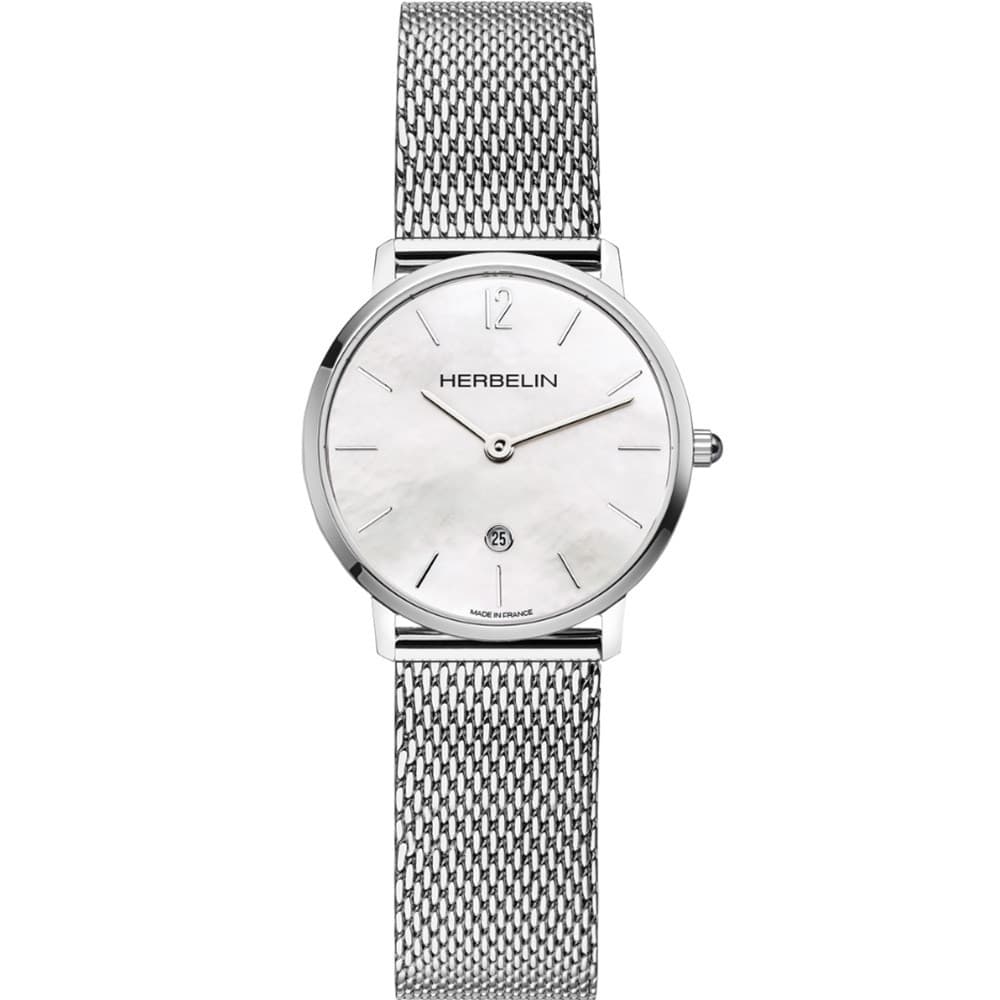Michel Herbelin Montre Herbelin en Acier Argenté