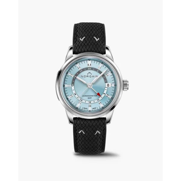 NORQAIN Montre Norqain Freedom 60 GMT Bracelet Caoutchouc Cadran Bleu
