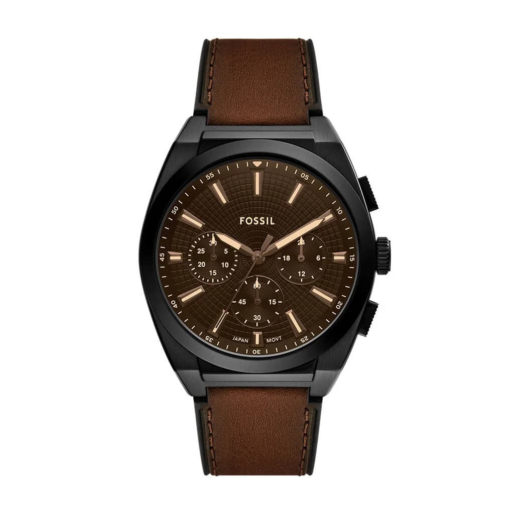 Fossil Everett — cadran marron