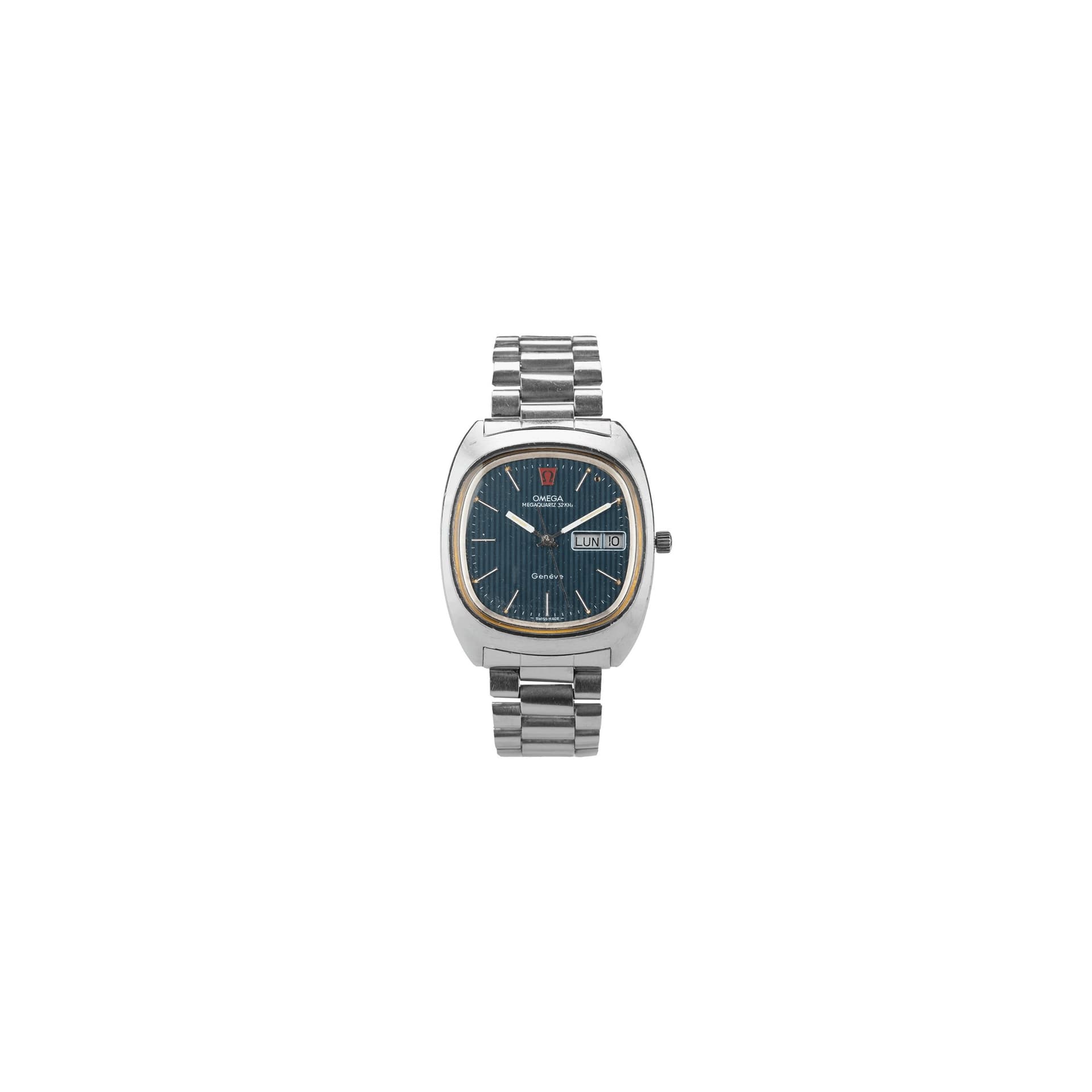 Omega Genève Day-Date Megaquartz — cadran bleu