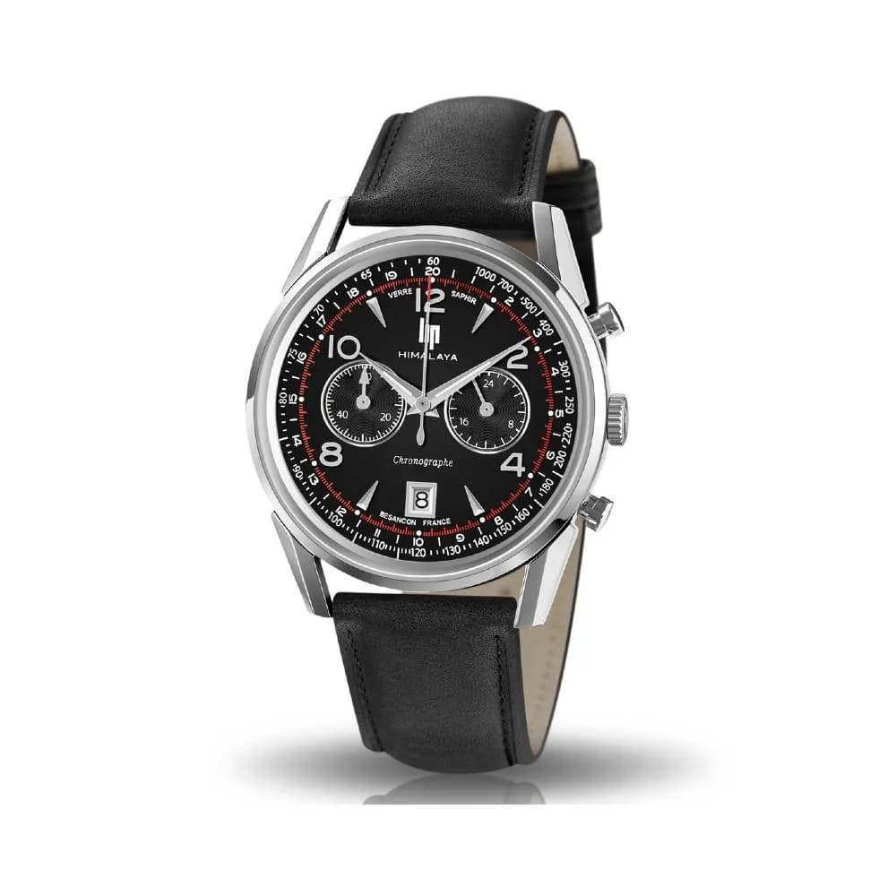 Lip Montre Lip Himalaya - Homme - cadran Noir- 40 mm - Acier inoxydable - 671592