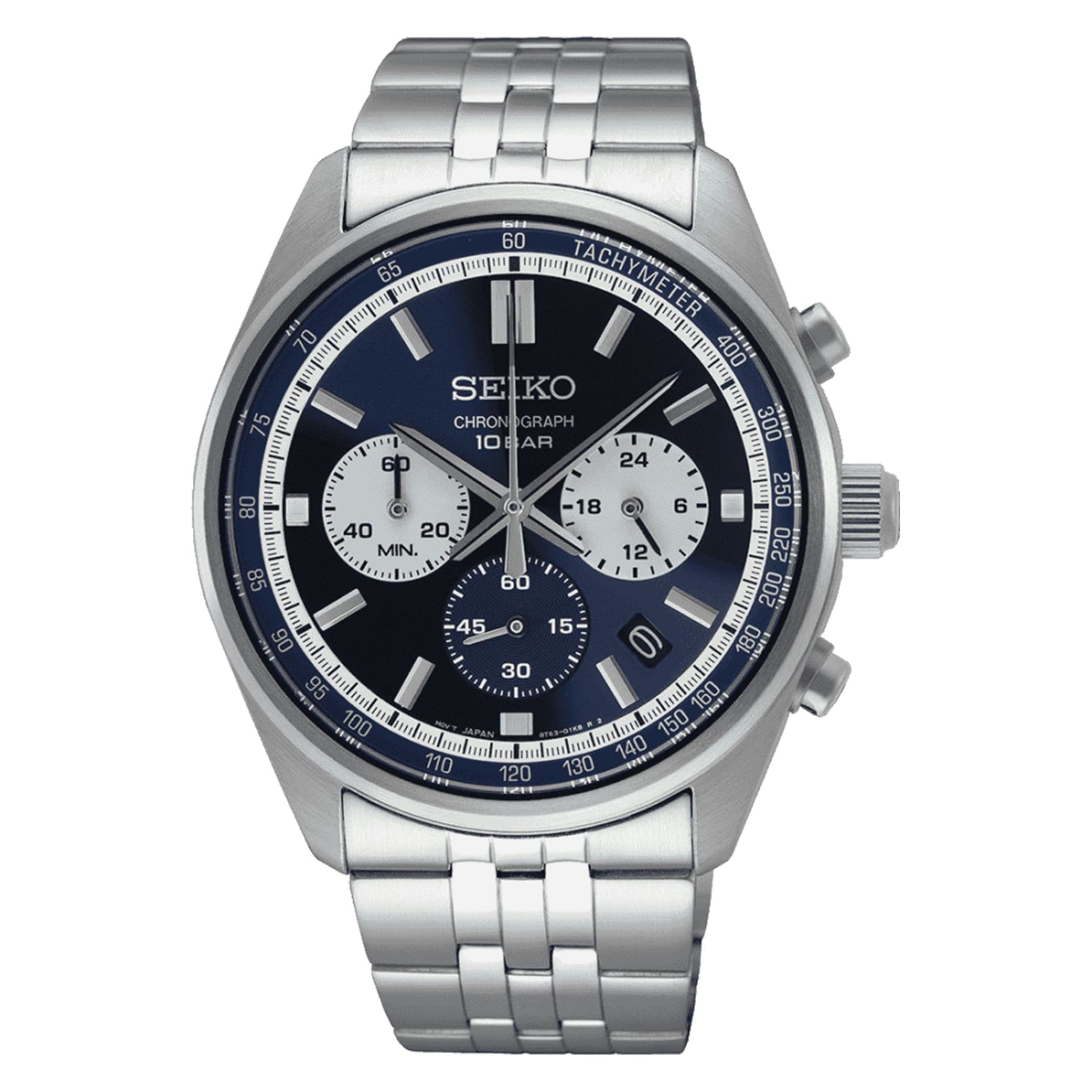 Seiko Sport — cadran bleu solaire