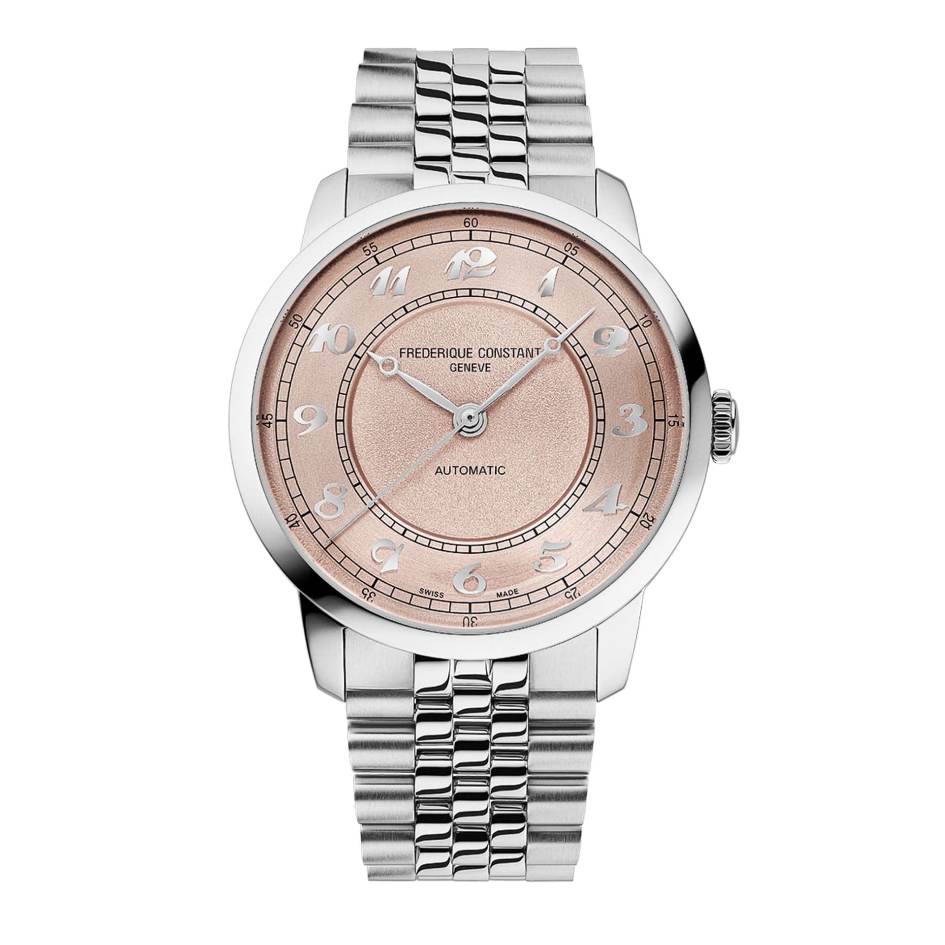 Frédérique Constant Montre Frederique Constant Classics Premiere Automatique Cadran Rose Bracelet Acier inoxydable