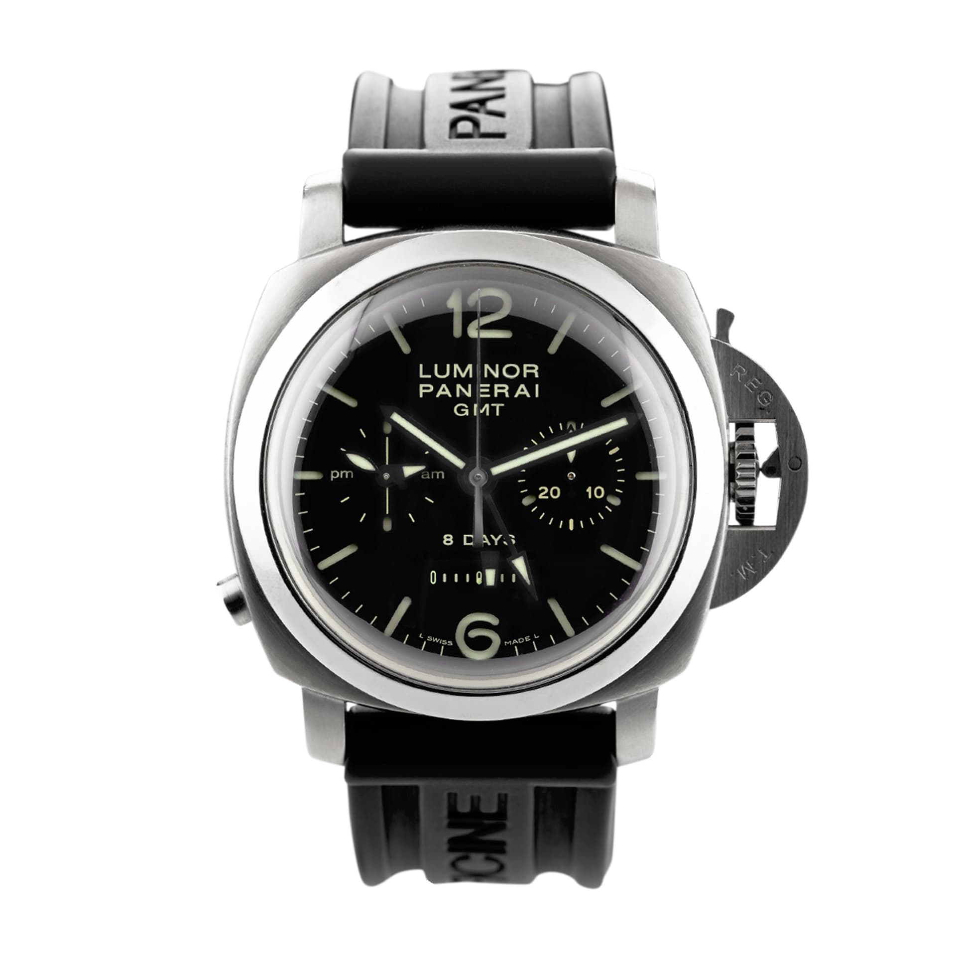 Panerai Montre Panerai Luminor 1950 Chrono Monopulsante 8 Days GMT PAM00275 mécanique 44 mm Full Set 2012