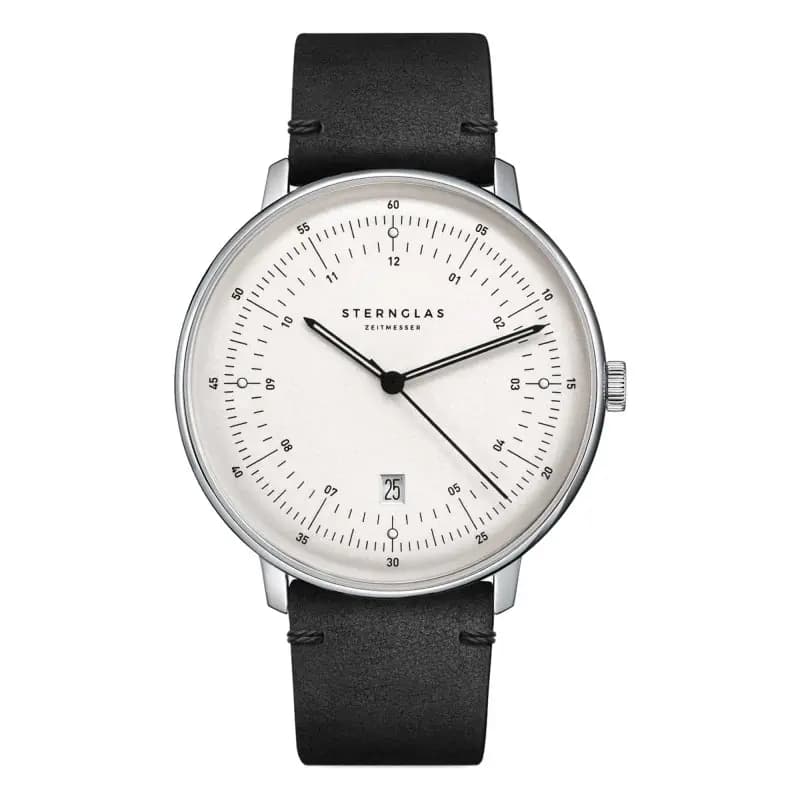 Sternglas Montre Hamburg Silver Vintage Nero S01-HH10-VI15
