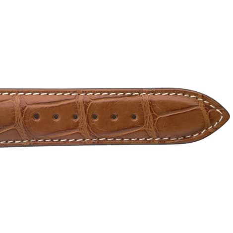 Bracelet de montre Crocodile Homme de couleur Cognac -Clémentine - 18614E-40