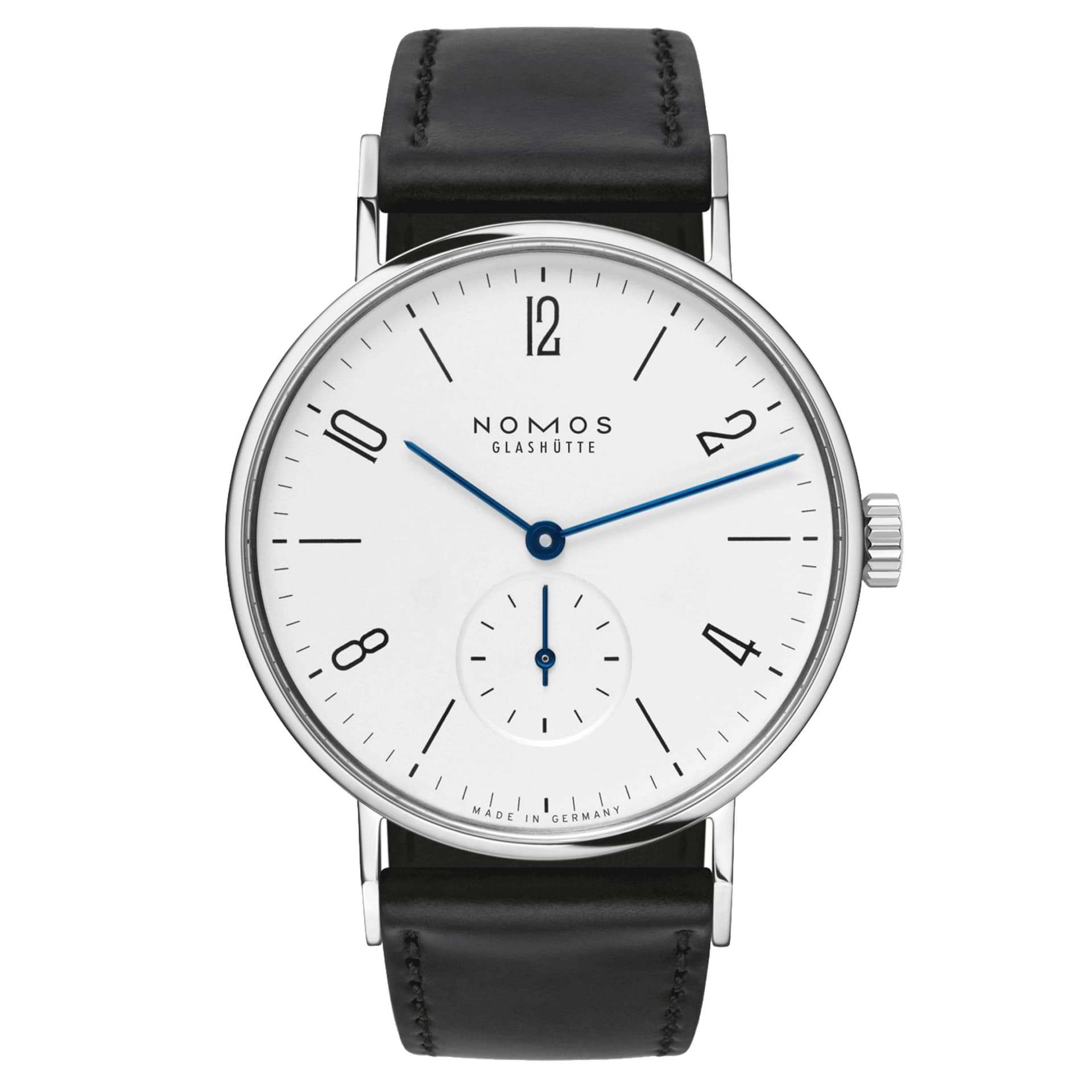 Nomos Montre NOMOS Tangente mécanique bracelet cuir véritable noir 35 mm