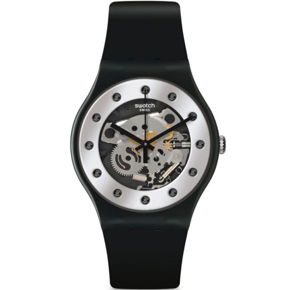 Swatch Montre Swatch Collection Sparkling Circle en Biosource Noir