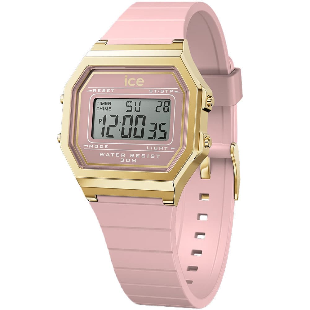 Ice Watch Montre Ice Watch Collection Ice Digit Retro en Silicone Rose