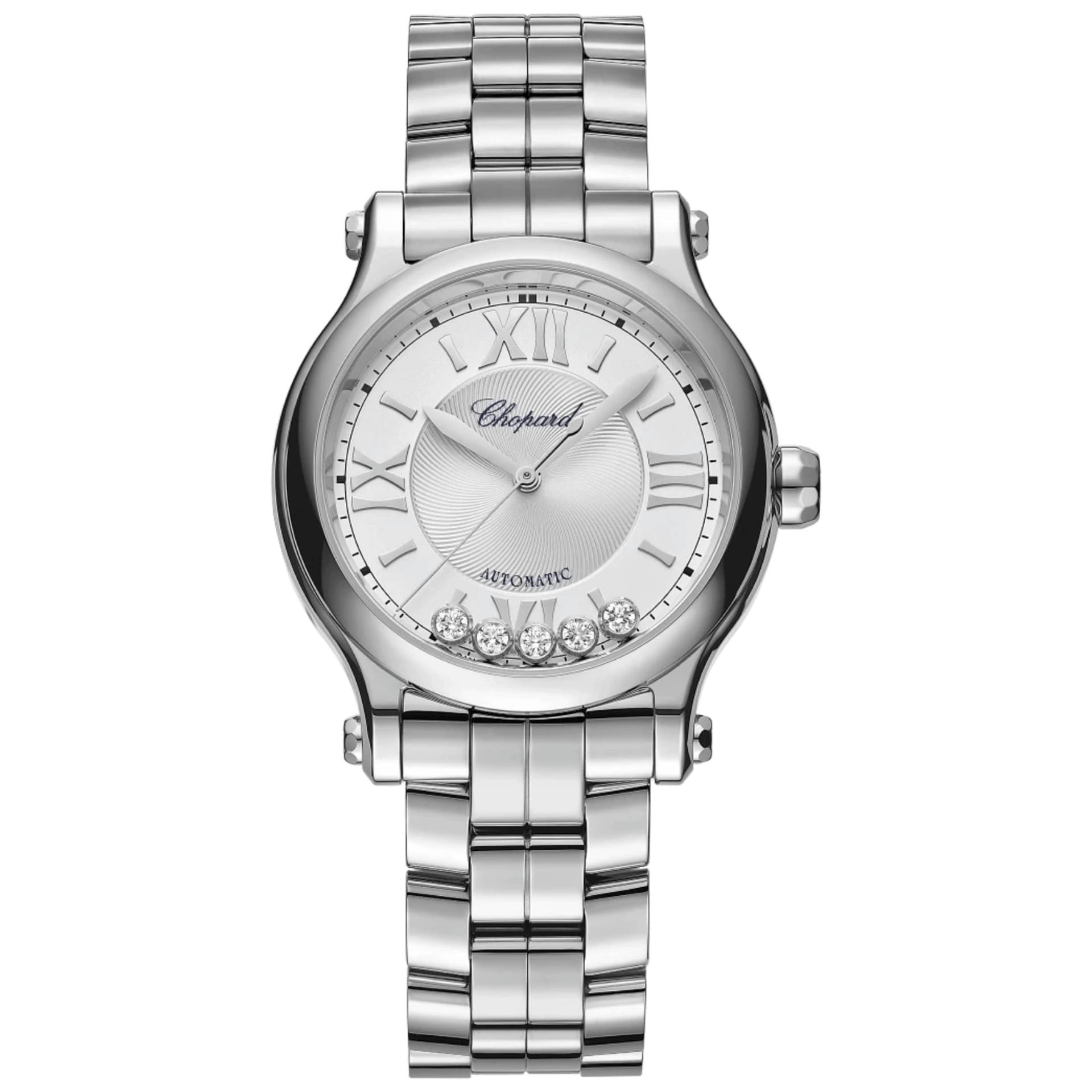 Chopard Montre Chopard Happy Sport automatique cadran argenté bracelet acier 33 mm