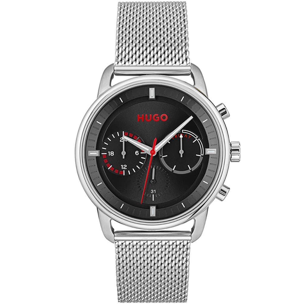 Hugo Montre Hugo en Acier Argenté