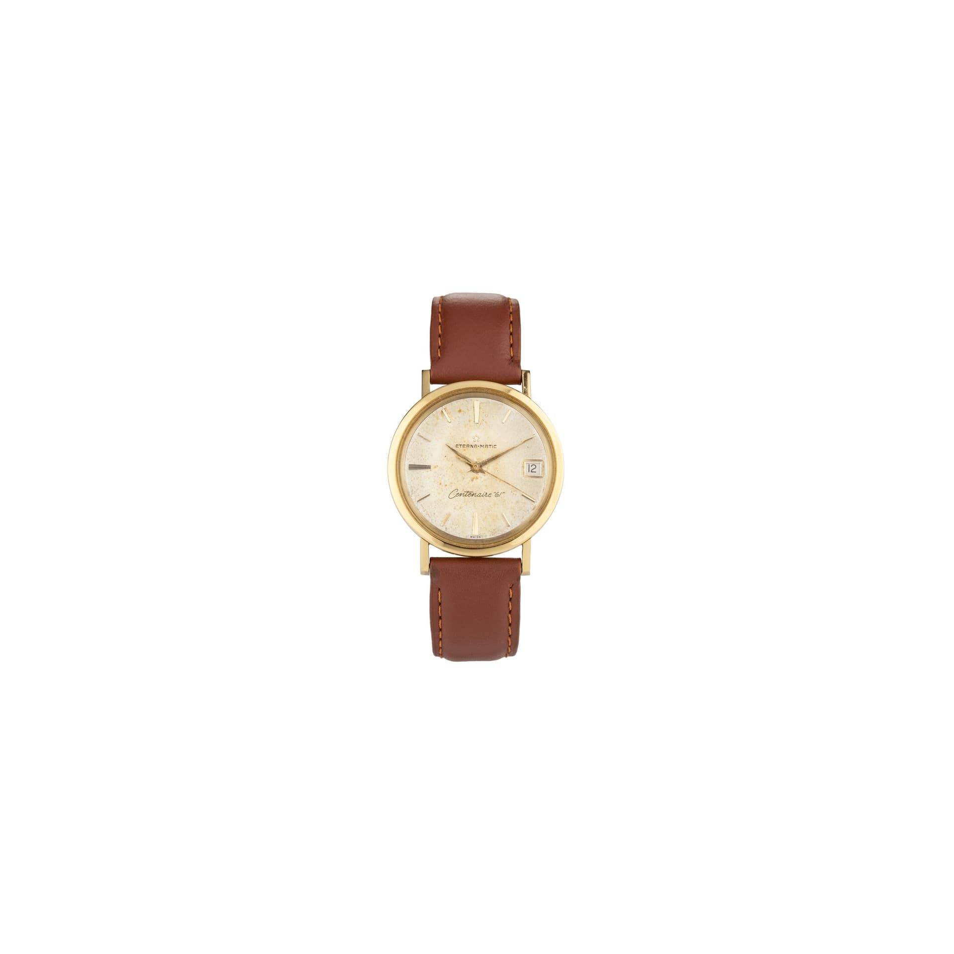 Eterna Montre Eterna-Matic Centenaire 61 en or jaune Full Set 1969 35 mm