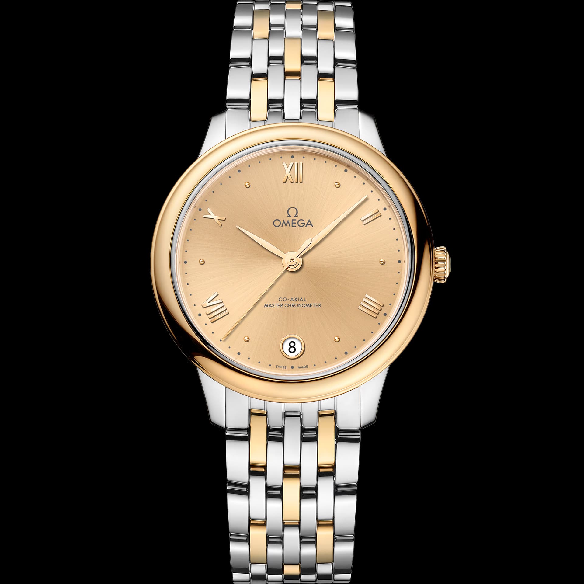 Omega De Ville 34 mm, acier - or jaune sur acier - or jaune