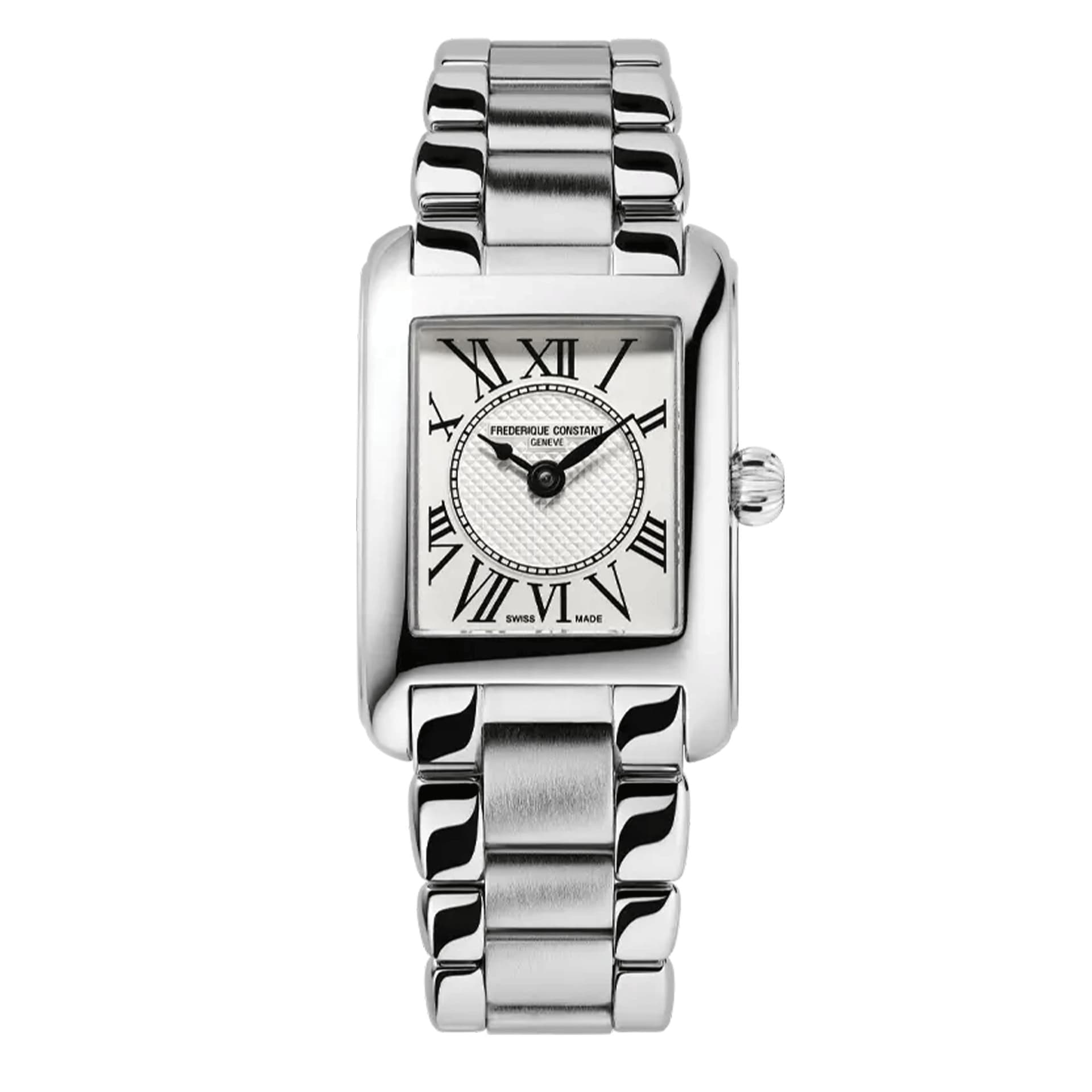 Frédérique Constant Montre Frédérique Constant Classics Carrée Ladies quartz cadran blanc bracelet acier 23 x 21 mm