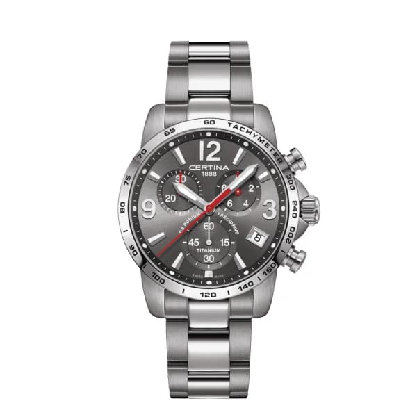 Certina Montre Certina DS Podium Chronograph 1/10 sec Quartz Cadran Gris