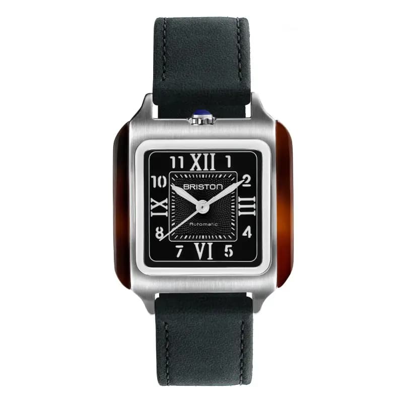 Briston Montre BRISTON Streamliner Kennedy Noir Bracelet Cuir Noir