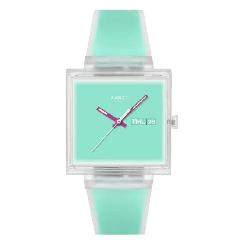 Swatch Montre What If...See Thru Mint ? SO38K702