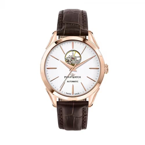 Philip Watch Montre Homme PHILIP WATCH ROMA en Cuir Marron