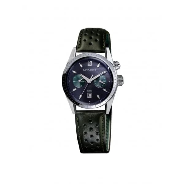 March LA.B Montre MARCH LA.B Agenda Supra Automatique Cadran Mars Bracelet Buffle Vert