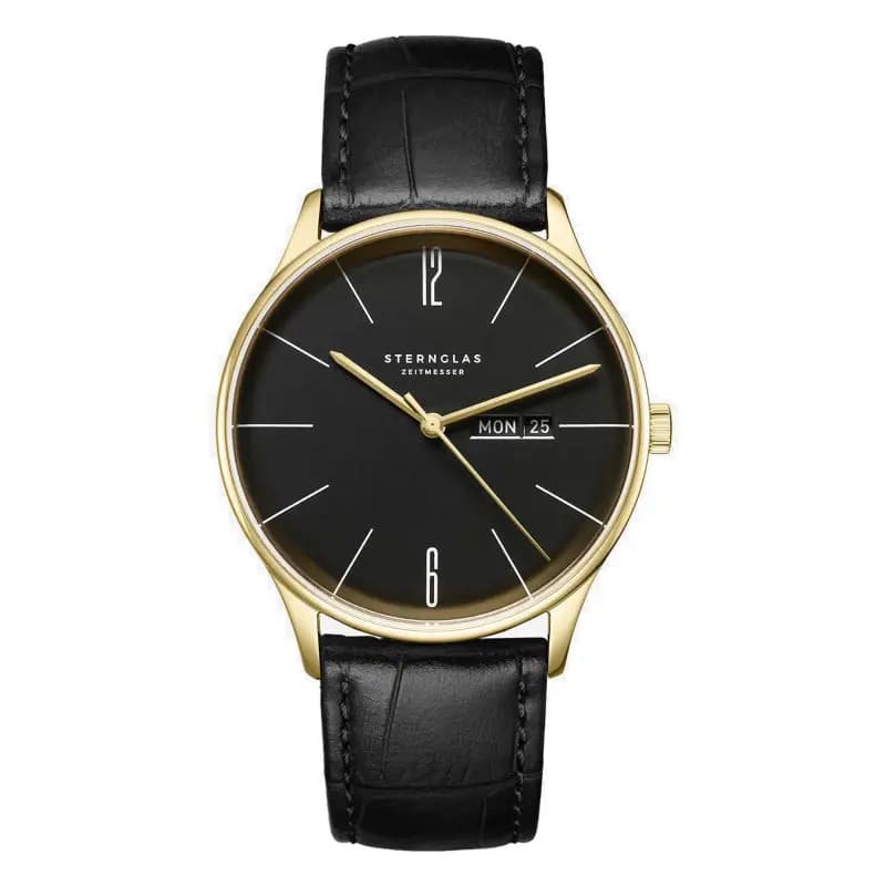 Sternglas Montre Berlin Piano Black Gold S01-BE04-HE03
