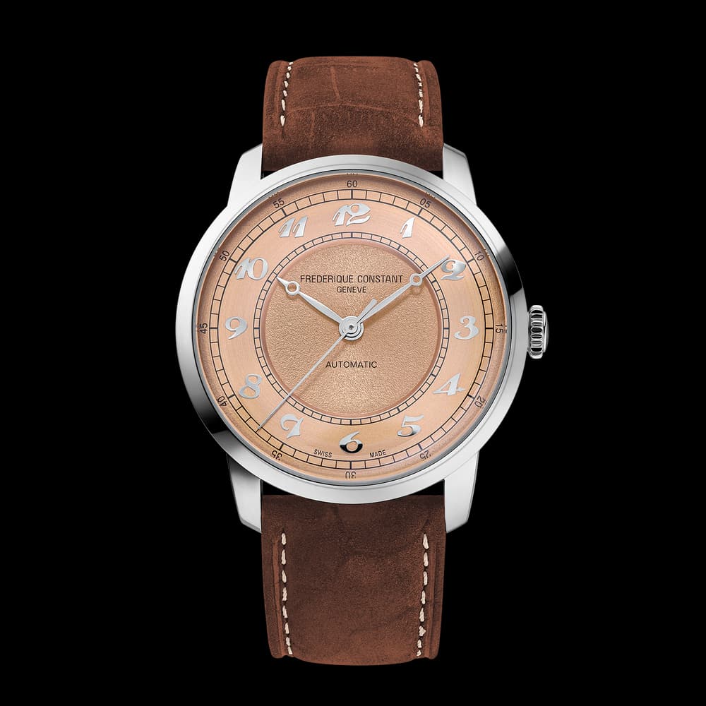 Frédérique Constant Montre Frédérique Constant Classics Première Automatique Cadran Saumon Bracelet Cuir - FC-301SAL3B6