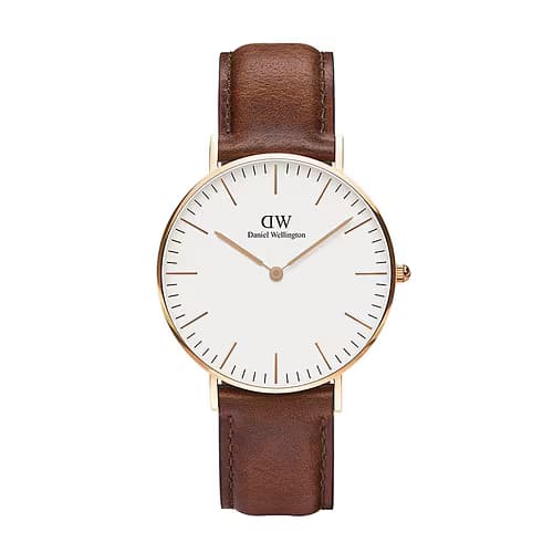 Daniel Wellington Montre Analogique Homme Daniel Wellington Cuir Marron DW.DW00100035