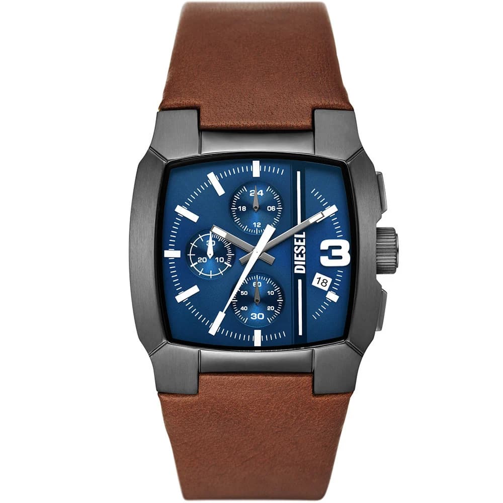 Diesel Montre Diesel Collection Cliffhanger en Cuir Marron