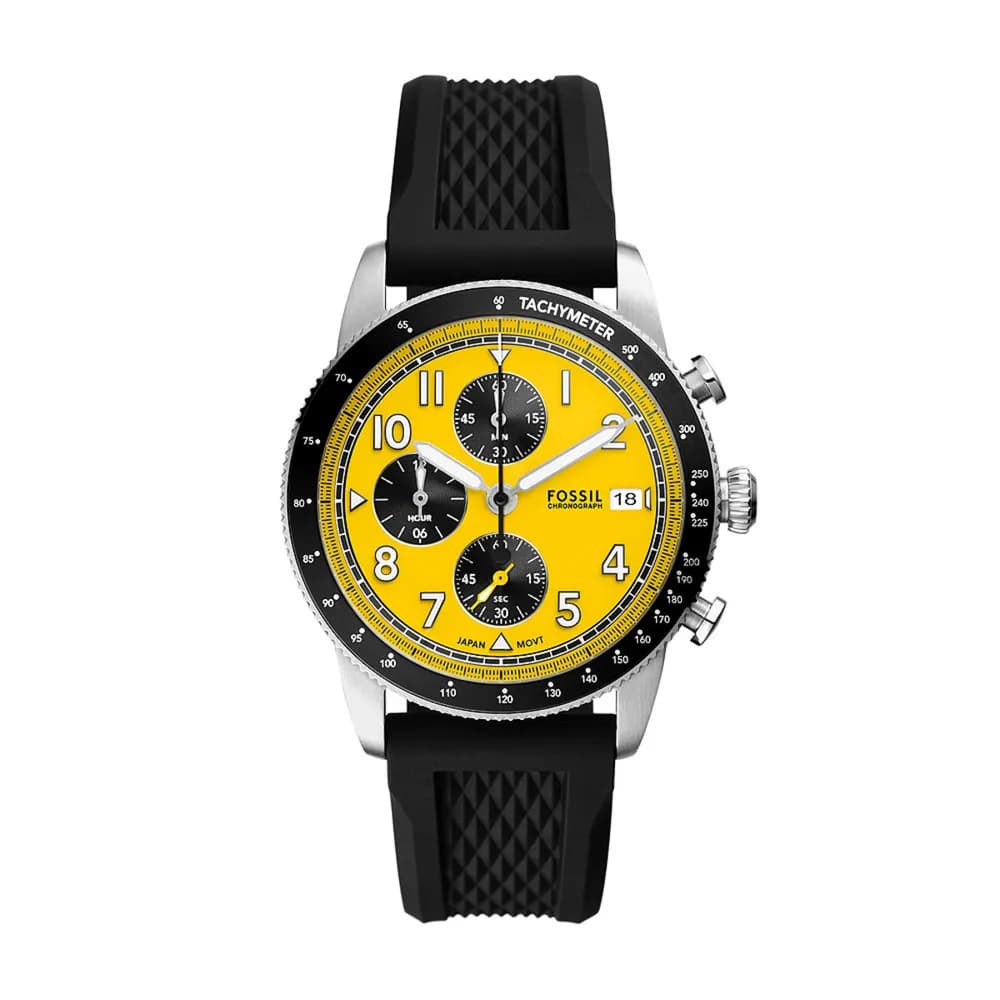 Fossil Sport tourer — cadran jaune