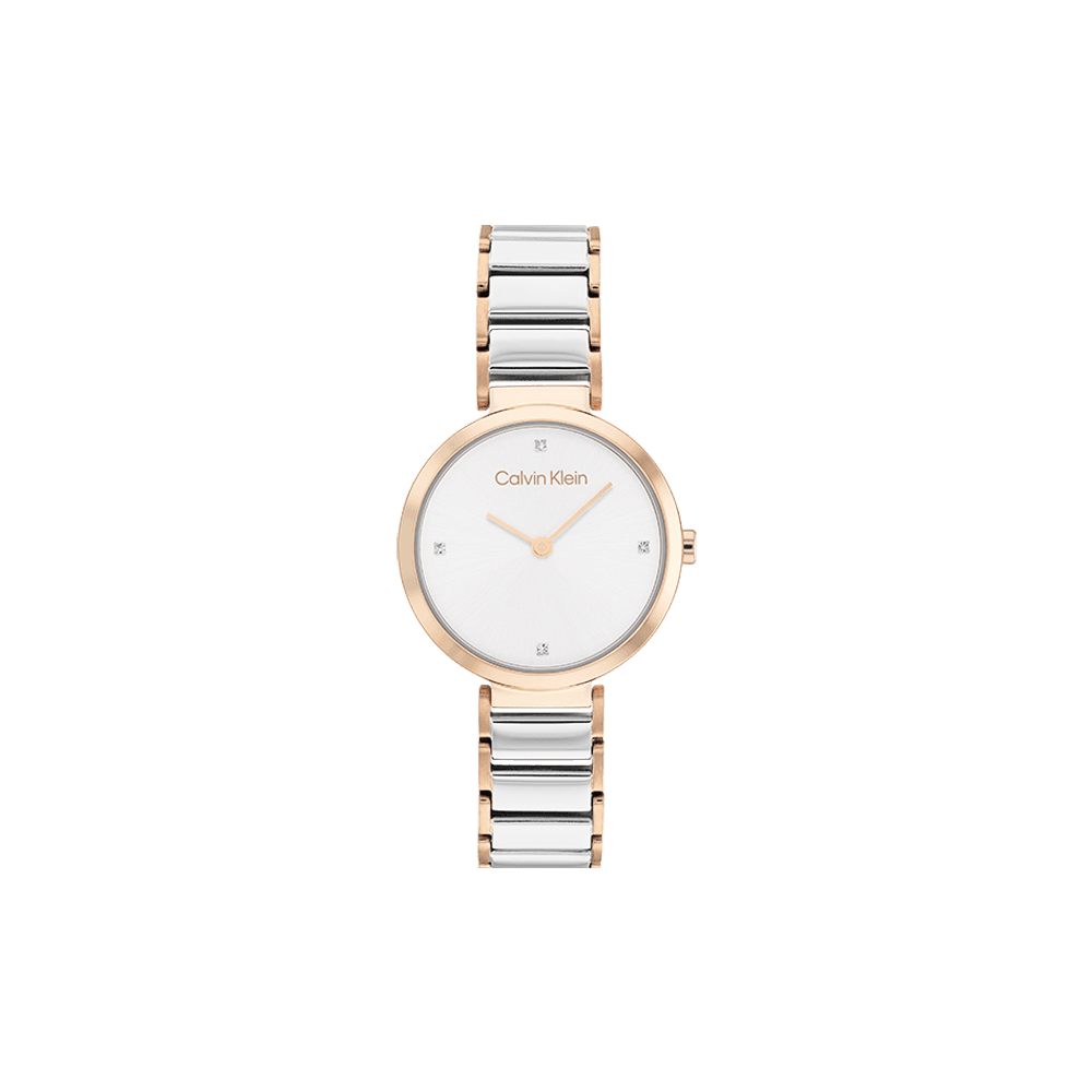 Calvin Klein Montre Calvin Klein en Métal Argenté et Doré Rose