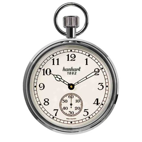 Hanhart Montre Gousset Hanhart Board Time Beige Mécanique diamètre 55 mm- 850.3901-90