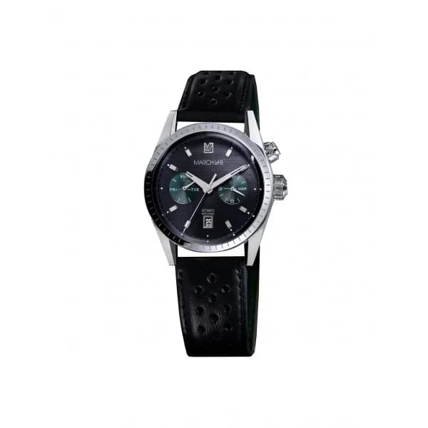 March LA.B Montre MARCH LA.B Agenda Supra Automatique Cadran Mars Bracelet Buffle Noir