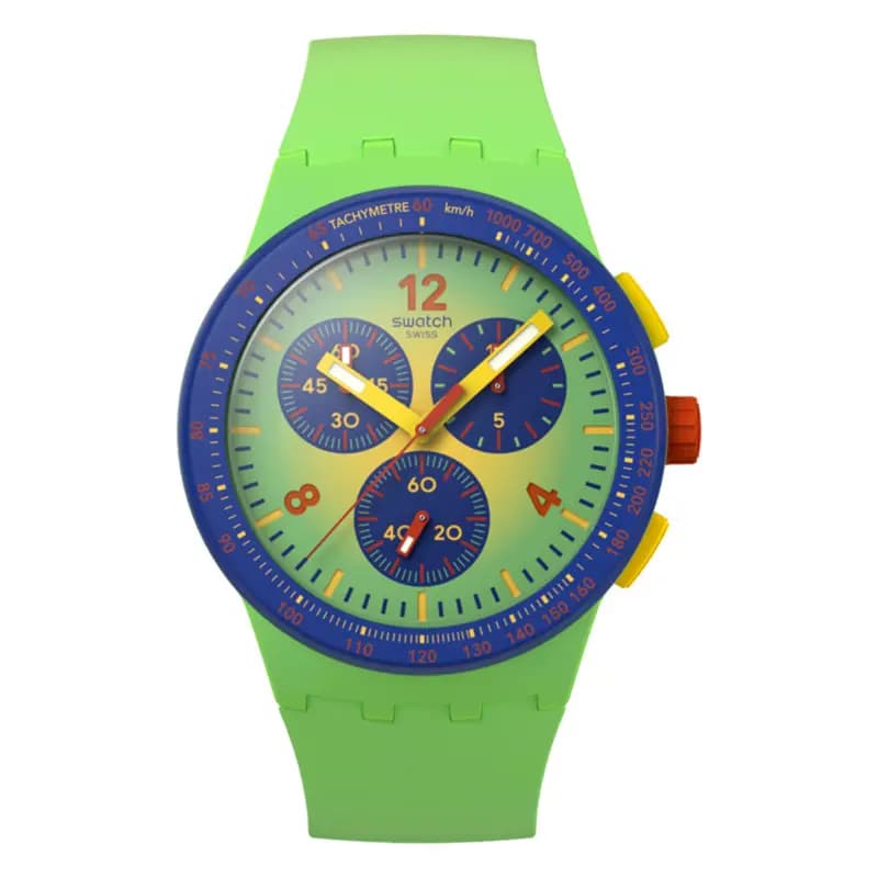 Swatch Flowing Freshly — bracelet bleu