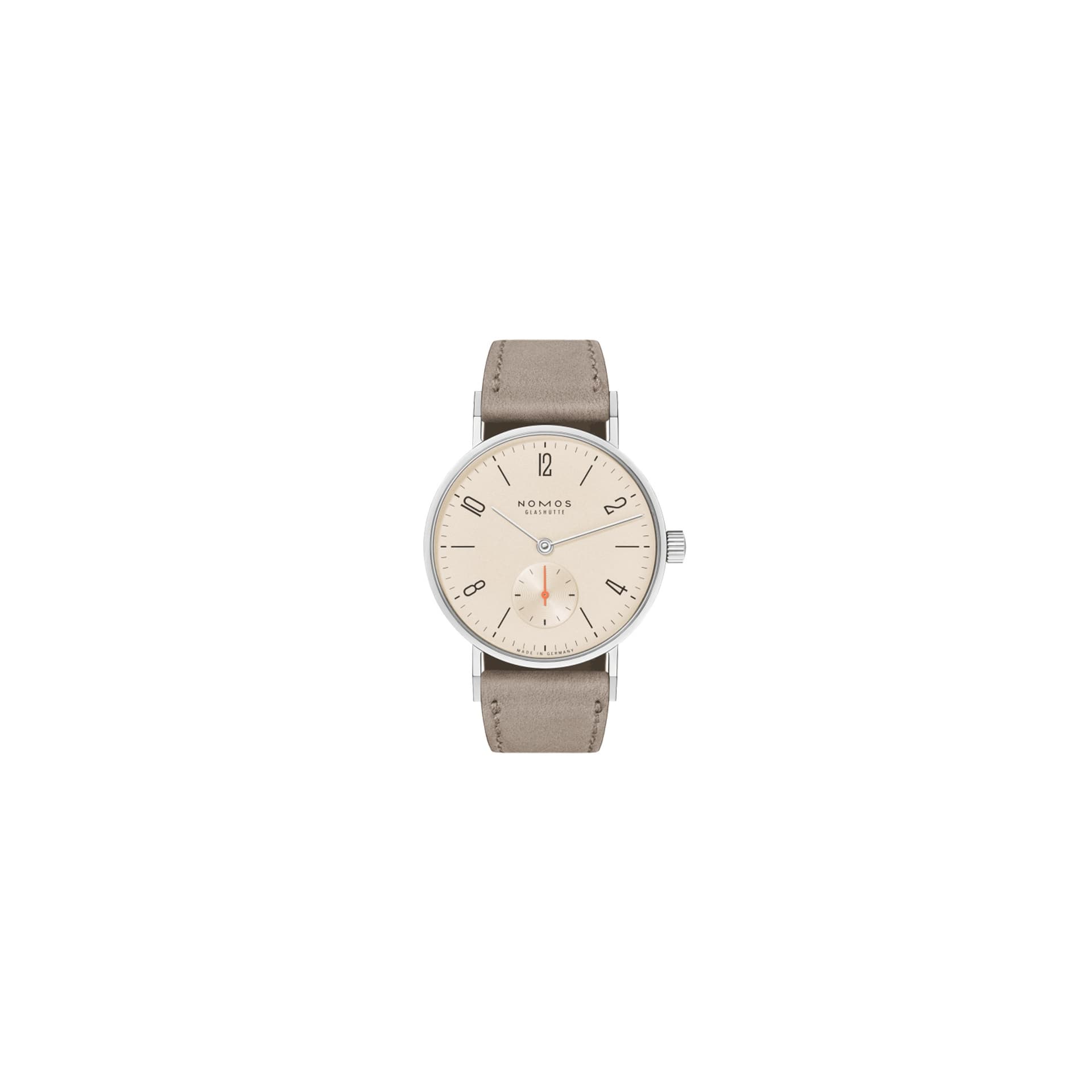 Nomos Montre NOMOS Tangente 33 mécanique cadran champagne bracelet cuir beige 32,8 mm