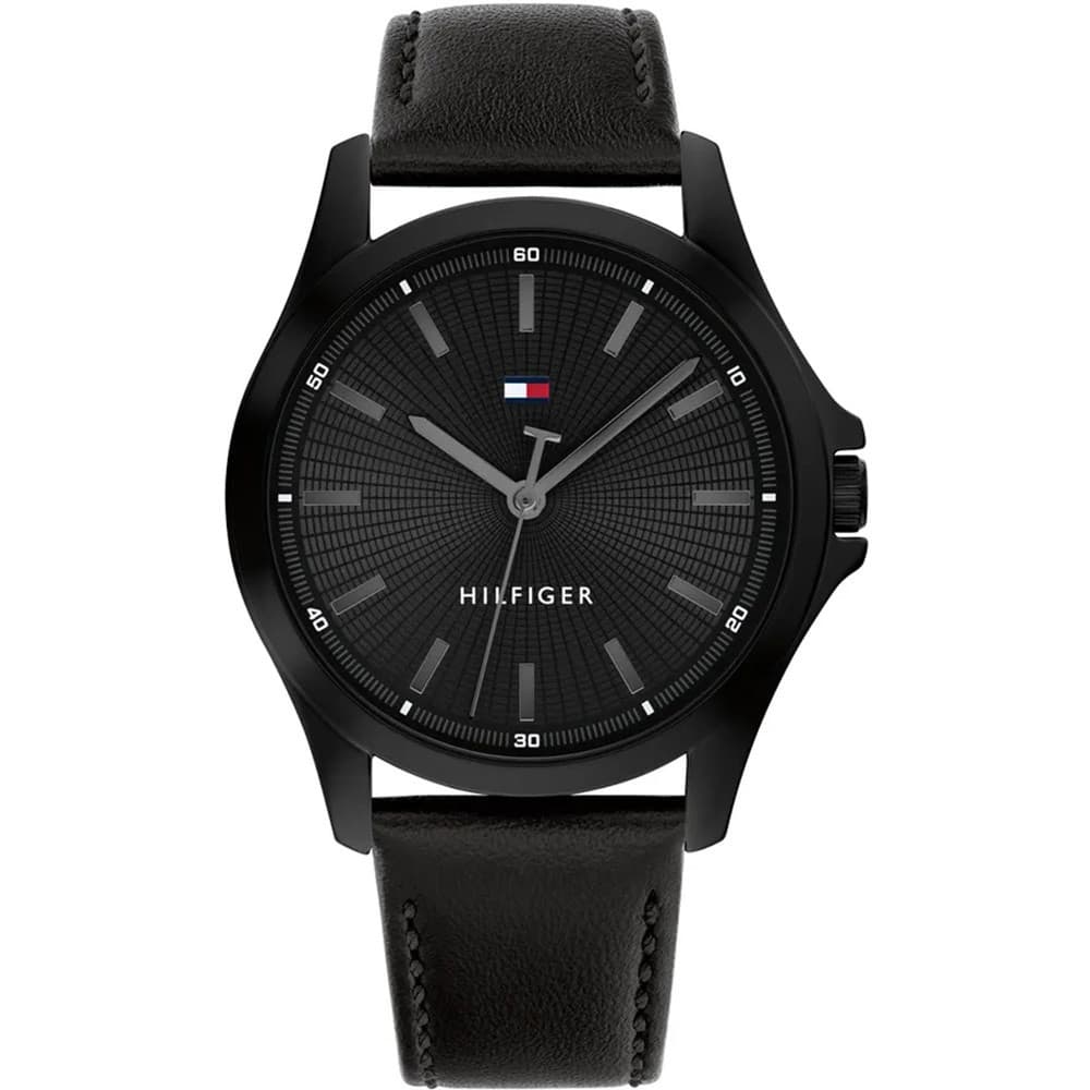 Tommy Hilfiger Montre Tommy Hilfiger Collection Bruce en Cuir Noir