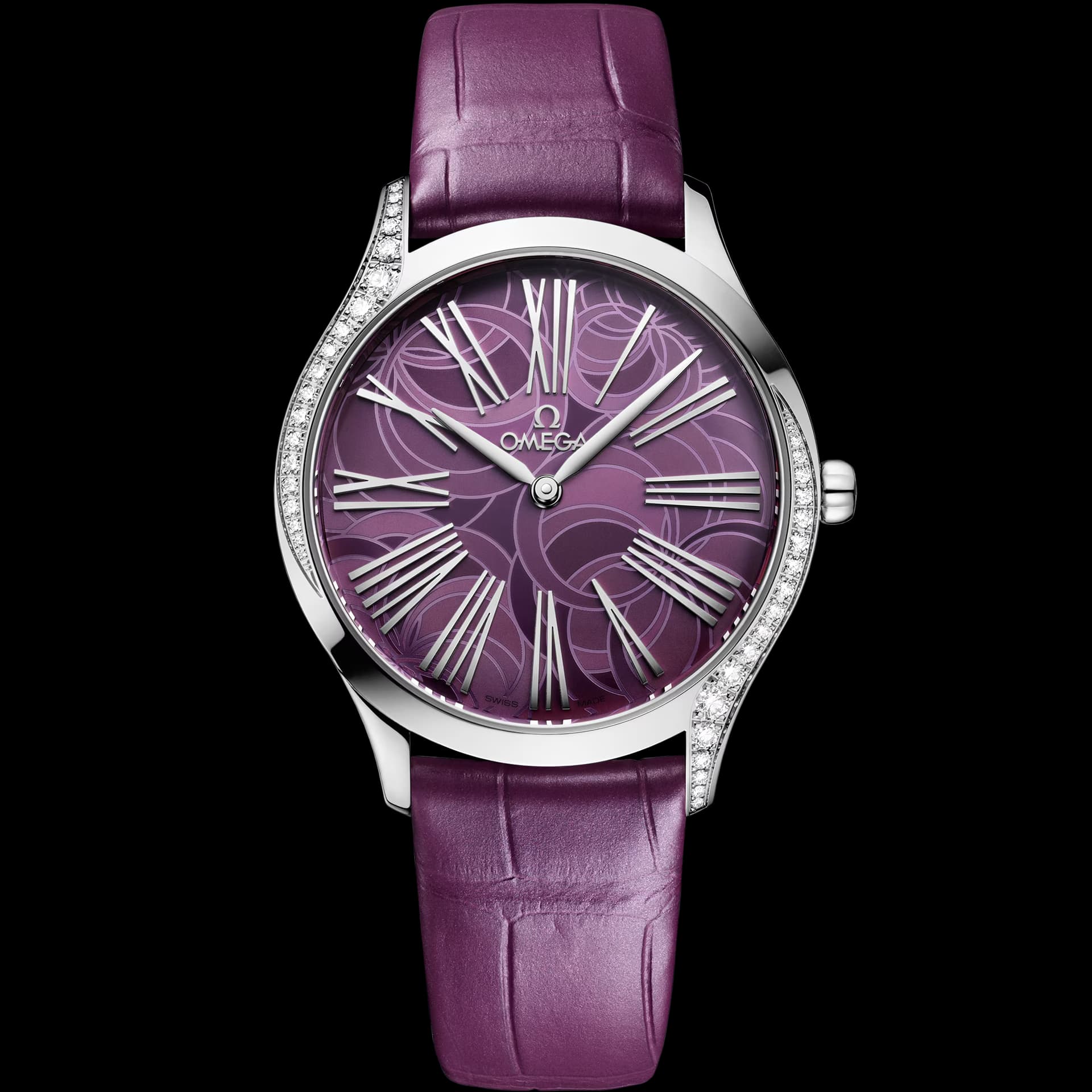 Omega De Ville 36 mm, acier sur alligator