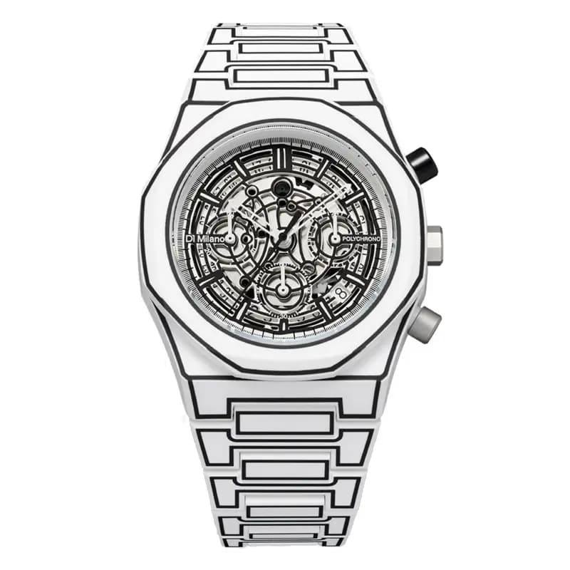 D1 Milano Montre Polychrono White Sketch PHBJ13