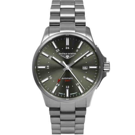 Bauhaus Montre Bauhaus Aviation Titanium GMT Automatique Cadran Vert Bracelet Titane - 2868M4