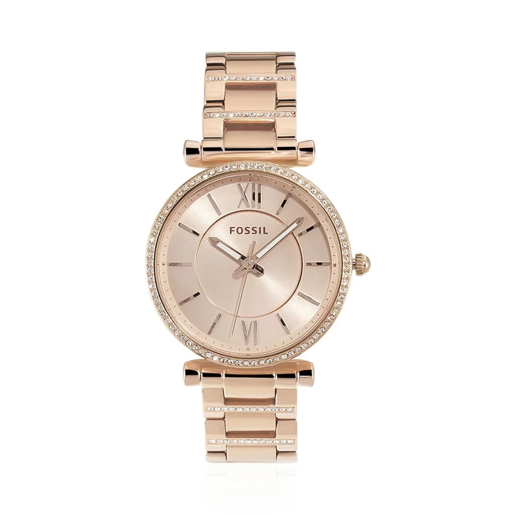 Fossil Carlie — cadran rose
