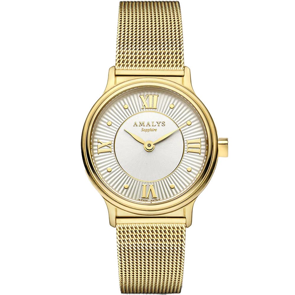 Amalys Montre Amalys Collection Watson 28 mm en Acier et PVD Doré