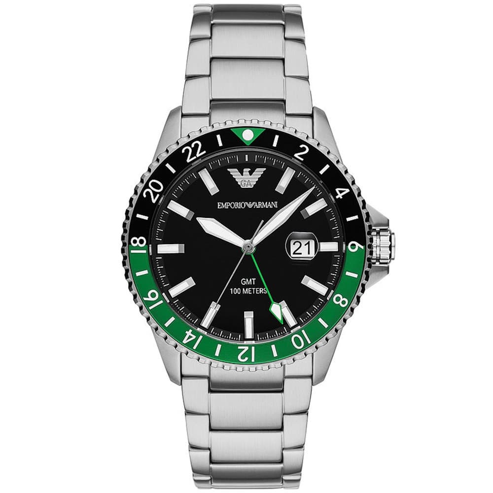 Emporio Armani Montre Emporio Armani Collection Diver en Acier Argenté