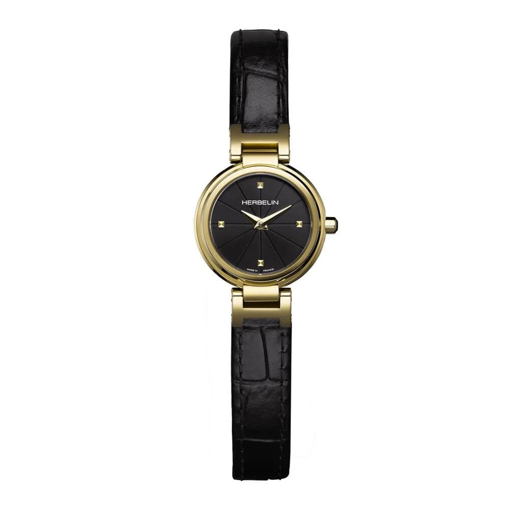 Michel Herbelin Montre herbelin Lady H Acier PVD Doré 22 mm - 17312P1N14